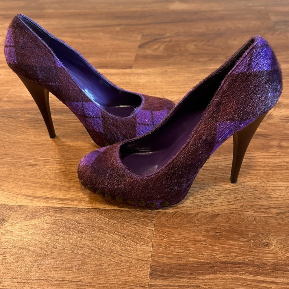Purple Faux Fur Heels | Bakers | 7.5